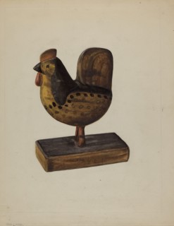 Pa. German Toy Rooster, c. 1937. Creator: Mina Lowry.