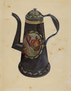 Toleware Coffee Pot, c. 1936.