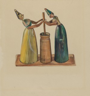 Woman Churning, c. 1936.