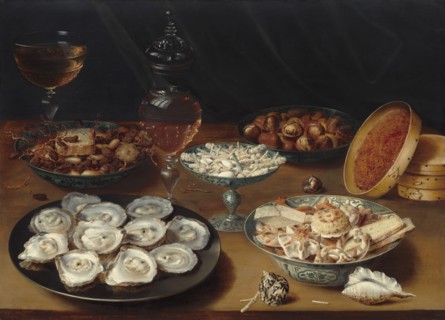 Dishes with Oysters, Fruit, and Wine, c. 1620/1625.