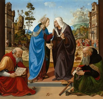 The Visitation with Saint Nicholas and Saint Anthony Abbot, c. 1489/1490.