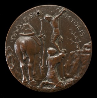 Malatesta in Armor, Kneeling Before a Crucifix [reverse], c. 1445.