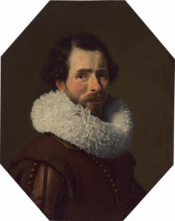 Portrait of a Gentleman Wearing a Fancy Ruff, 1627. [Possibly the painter Pieter Lastman].