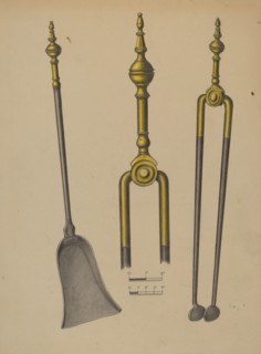 Fire Tongs and Shovel, 1935/1942.