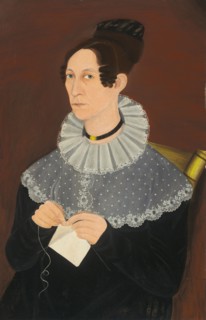 Probably Sarah Cook Arnold Knitting, c. 1830.