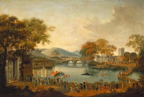 Procession by a Lake, 19th century.