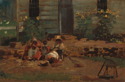 Sketch of a Cottage Yard, c. 1876.