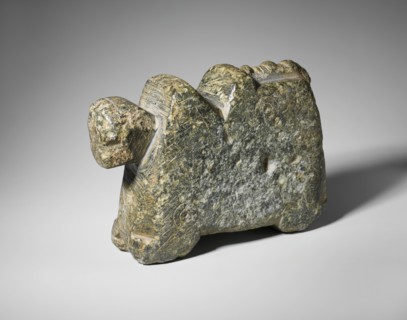 Animal-Shaped Spit Rest, Iran, 9th-10th century. Made of fire-resistant stone.