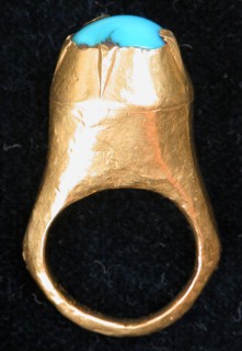 Ring, Iran, 11th-12th century. Turquoise was believed to dispel the effect of the evil eye.