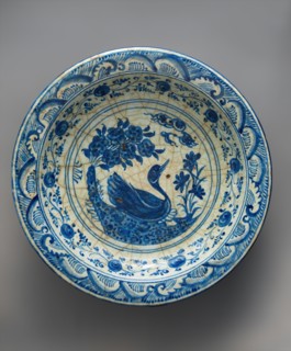 Dish with a Swimming Duck, Iran, 16th century.