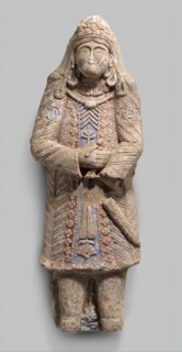 Standing Figure with Jeweled Headdress, Iran, 12th-early 13th century.