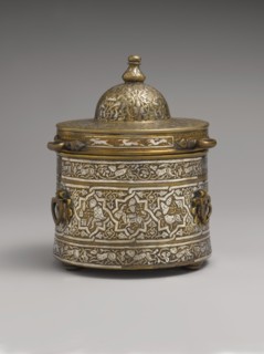 Inkwell with Zodiac Signs, probably Iran, early 13th century.