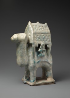 Figurine in the Form of a Camel Carrying a Palanquin and Two Riders, probably Iran or Iraq, 12th-early 13th century.