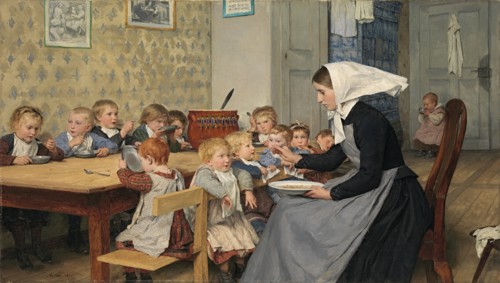 At the crèche I, 1890. Found in the collection of Kunst Museum Winterthur.