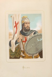 Pelagius of Asturias. From: Hombres y mujeres ce?lebres de todos los tiempos by Juan Landa, 1875-1877. Private Collection.