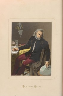 Christopher Columbus. From: Hombres y mujeres ce?lebres de todos los tiempos by Juan Landa, 1875-1877. Private Collection.