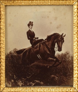 Empress Elisabeth on horseback, c. 1890. Private Collection.