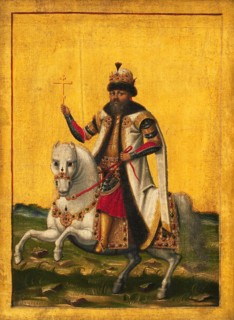 Equestrian portrait of the Tsar Michail I Fyodorovich of Russia (1596-1645), c. 1650-1660. Found in the collection of Statens Museum for Kunst, Copenhagen.