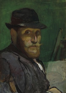 Self-Portrait at the easel, ca 1892. Private Collection.