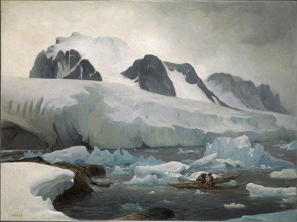 Eskimo kayaks, the kiss, 1842. Found in the collection of Musée d'Art et d'Histoire Baron Gérard, Bayeux.