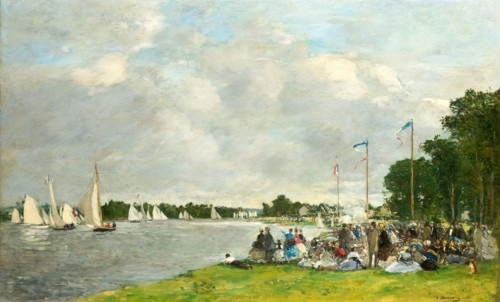 Regattas at Argenteuil, 1866. Found in the collection of Johannesburg Art Gallery.