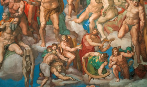 The Last Judgment (Fresco of the Sistine Chapel in the Vatican), 1536-1541. Found in the collection of The Sistine Chapel, Vatican.