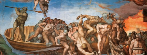 The Last Judgment (Fresco of the Sistine Chapel in the Vatican), 1536-1541. Found in the collection of The Sistine Chapel, Vatican.