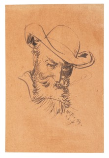 Self-Portrait With Hat, 1894. Private Collection.