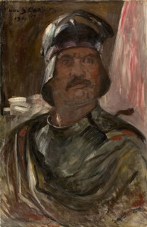 Self-Portrait in armor, 1911. Private Collection.