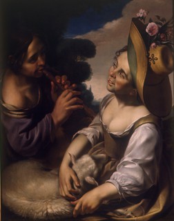 Amusement of the shepherds, First Half of 17th cen. Found in the collection of Royal Museum of Fine Arts, Antwerp.