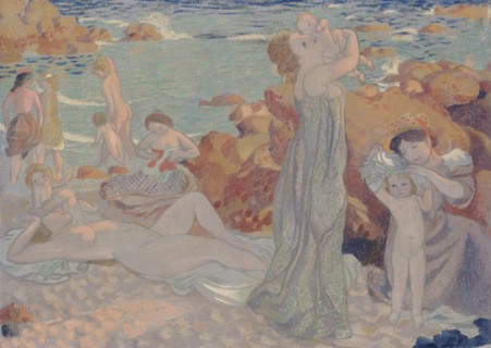 Baigneuses, plage du Pouldu, 1899. Found in the collection of Petit Palais, Musée des Beaux-Arts de la Ville de Paris.