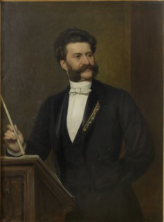 Portrait of Johann Strauss (1825-1899), 1888. Found in the collection of Vienna Museum.