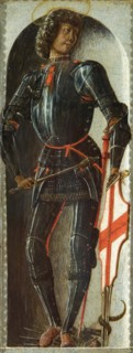 Polittico Griffoni: Saint George, 1470-1472. Found in the collection of Fondazione Cini, Venezia.