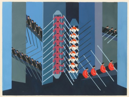 Scenic design from the portfolio Décors de Théâtre, 1930. Private Collection.