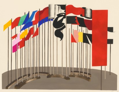 Scenic design from the portfolio Décors de Théâtre, 1930. Private Collection.