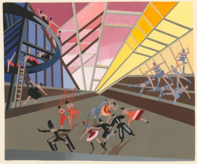 Scenic design from the portfolio Décors de Théâtre, 1930. Private Collection.