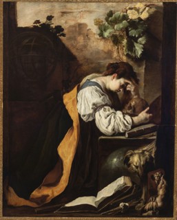 Meditation (Malinconia), c. 1618. Found in the collection of Gallerie dell'Accademia, Venice.