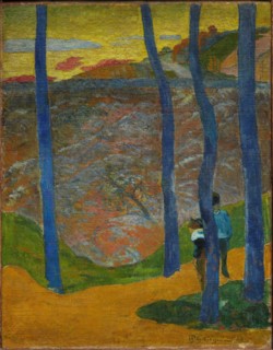 Les Arbres bleus. Vous y passerez, la belle. (Blue Trees. Your Turn Will Come, My Beauty!), 1888. Found in the collection of Ordrupgaard Museum, Charlottenlund.