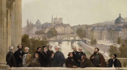 The panorama of the century: Dupré, Rousseau, Isabey, Millet, Couture, Daubigny, Diaz, Corot, Troyon, Fromentin, Barye, Decamp,  1889. Found in the collection of Petit Palais, Musée des Beaux-Arts de ...