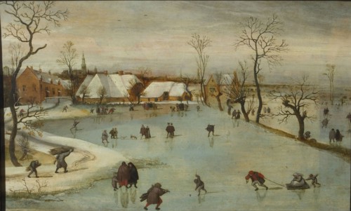 The Four Seasons: Winter, 1577. Found in the collection of Szepmuveszeti Muzeum, Budapest.