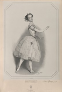 Portrait of the ballerina Marie Taglioni (1804-1884) as Satanella , 1853. Private Collection.