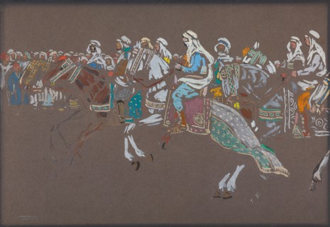 Arab Cavalry, 1905. Found in the collection of Städtische Galerie im Lenbachhaus, Munich.
