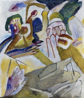 Improvisation 18, (with tombstone) , 1911. Found in the collection of Städtische Galerie im Lenbachhaus, Munich.