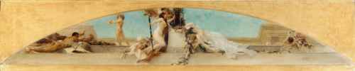 Altar of Dionysus. Study for the ceiling painting of the Burgtheater, Vienna, 1886. Private Collection.