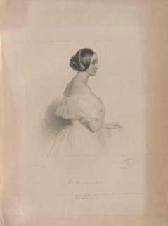 Portrait of the Opera singer Marietta Brambilla (1807-1875), 1839. Private Collection.