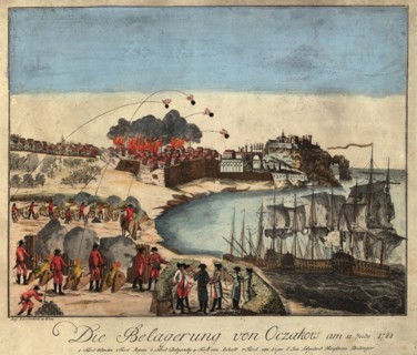 The Siege of the Fortress Ochakov on December 1788, 1788. Private Collection.