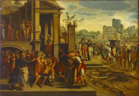 Saints Paul and Barnabas at Lystra, First Half of 16th cen. Found in the collection of Szepmuveszeti Muzeum, Budapest.