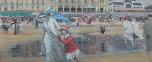 La plage de Cabourg, c. 1910. Private Collection.