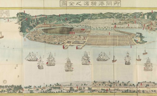 Panoramic View of Yokohama, ca 1860. Private Collection.