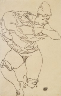 Woman Undressing, 1917. Private Collection.